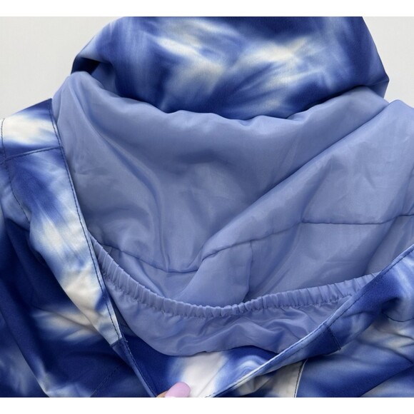 Roxy Girl Jetty Snowboarding Ski Jacket 10 M Hooded Waterproof Blue Floral Coat - Picture 9 of 13